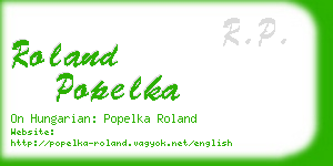 roland popelka business card